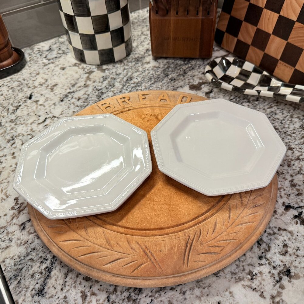 2 Vintage Johnson Brothers Ironstone Bread & Butter Plates • Made in England